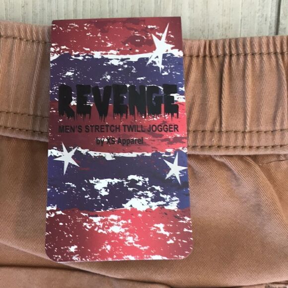 Revenge Men’s Stretch Twill Jogger, size S by XS Apparel, burnt orange, nwt - Picture 7 of 14